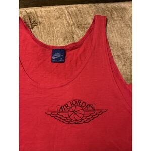 1985 Nike Air Jordan Wings Tank Top Medium Red 85 80s Original OG VTG Shirt